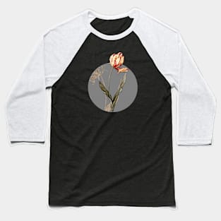 Vintage Didier's Tulip Botanical Illustration on Circle Baseball T-Shirt